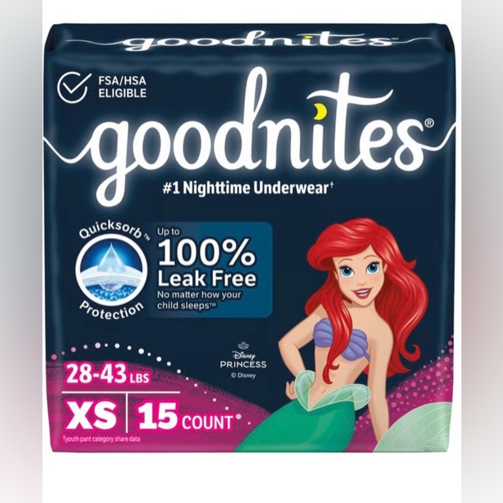 Goodnites Girls Nighttime Disposable Bedwetting 28 43 Ibs Extra Small Underwears
